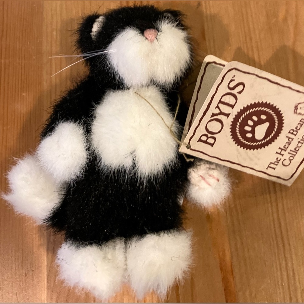 NEW Boyds Bears Head Bean Collection Pounsley P Pussyfoot 6” Down On The Farm